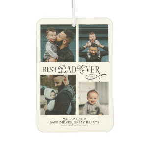 Désodorisant Pour Voiture Meilleur Papa Ever 4 Photos Cadeaux Modernes pour