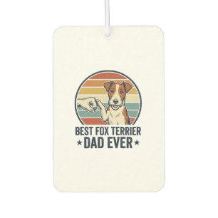 Désodorisant Pour Voiture Meilleur Papa Fox Terrier Jamais T-Shirt Vintage A