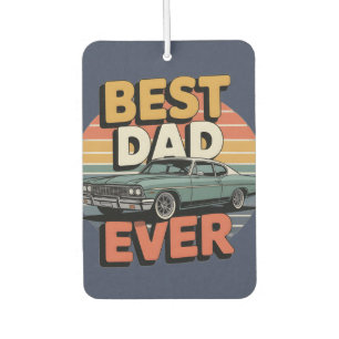 Désodorisant Pour Voiture Meilleur Papa Retro Vintage Muscle Car Sarcelle