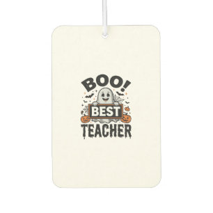 Désodorisant Pour Voiture Meilleur Professeur Boo Design Halloween Vintage_