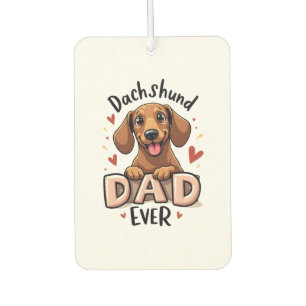 Désodorisant Pour Voiture Meilleur T Shirt De Papa De Teckel De Tous Les Tem
