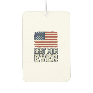 Désodorisant Pour Voiture Meilleure Maman Vintage Drapeau Américain Design d