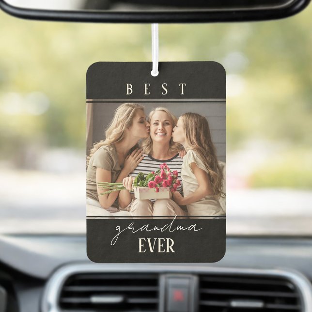Désodorisant Pour Voiture Meilleure Mamie Moderne (Best Grandma Ever Modern Air Freshener)