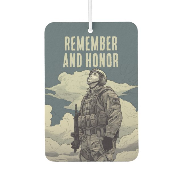 Désodorisant Pour Voiture Mémorial Day Soldier (Devant)