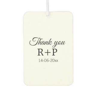 Désodorisant Pour Voiture Merci ajouter le nom du couple date de texte de la