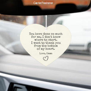 Désodorisant Pour Voiture Merci du fond de mon coeur Papa Voiture