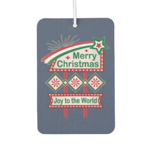 Désodorisant Pour Voiture Merry Christmas Retro Marquee - Joy to the World