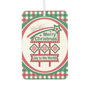 Désodorisant Pour Voiture Merry Christmas Retro Marquee - Joy to the World