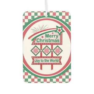 Désodorisant Pour Voiture Merry Christmas Retro Marquee - Joy to the World