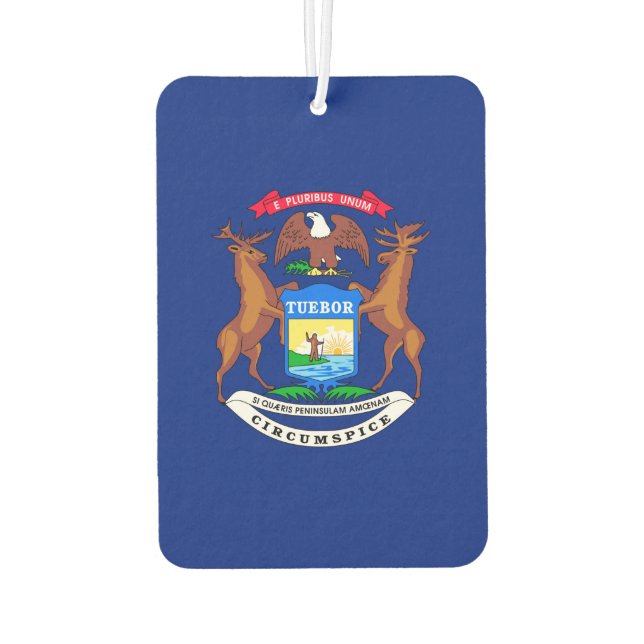 Désodorisant Pour Voiture Michigan State Flag Design (Dos)