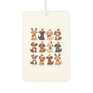 Désodorisant Pour Voiture Mignon 12 chiens Xmas drôle amateurs de chiens Noë