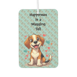 Désodorisant Pour Voiture Mignon Beagle Kawaii avec des Chiens Ludiques aux