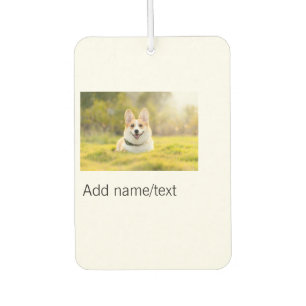 Désodorisant Pour Voiture Mignonne chien animal ajouter nom texte éditable c