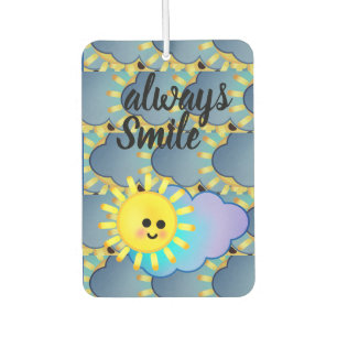 Désodorisant Pour Voiture Mignonne Sourire soleil nuage Ciel joyeux rayons l