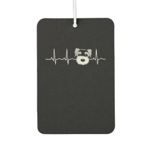 Désodorisant Pour Voiture Miniature Schnauzer Heartbeat Mini Schnauzer Face