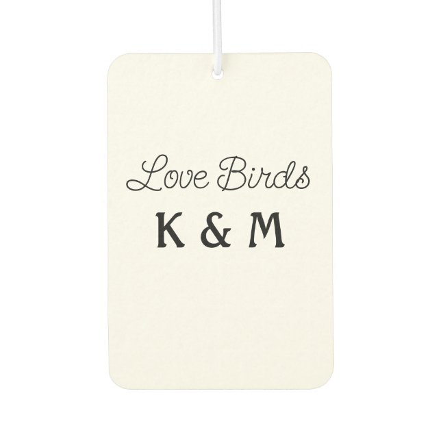 Désodorisant Pour Voiture minimadd yname text love birtext (Devant)