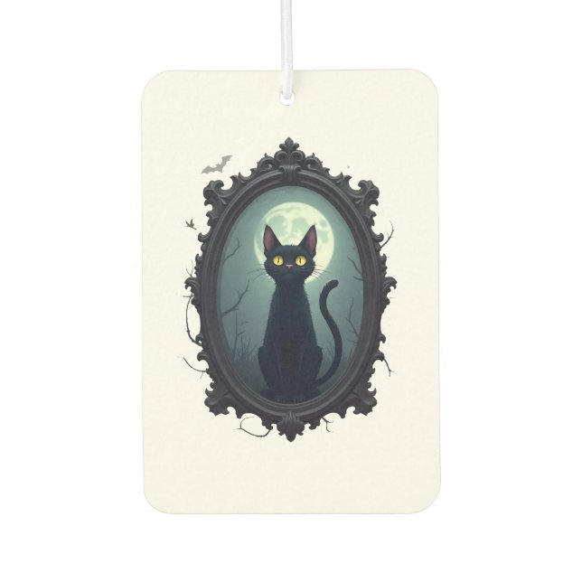 Désodorisant Pour Voiture Miroir de chat hanté (Devant)