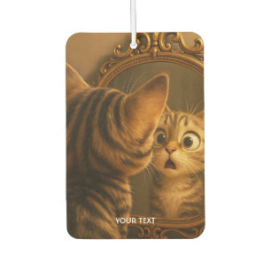 Désodorisant Pour Voiture Miroir de chat surpris fantaisie mignon