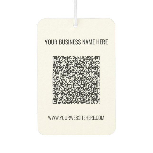 Désodorisant Pour Voiture Modèle de désodorisant de voiture avec QR Code et  (Devant)