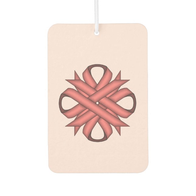 Désodorisant Pour Voiture Modèle de ruban de fermeture rose (Devant)