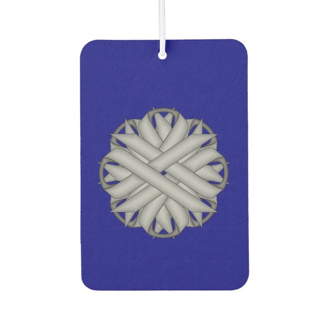 Désodorisant Pour Voiture Modèle de ruban gris / gris Fleur (Devant)