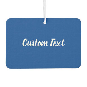 Désodorisant Pour Voiture Modèle de texte de script bleu et blanc simple