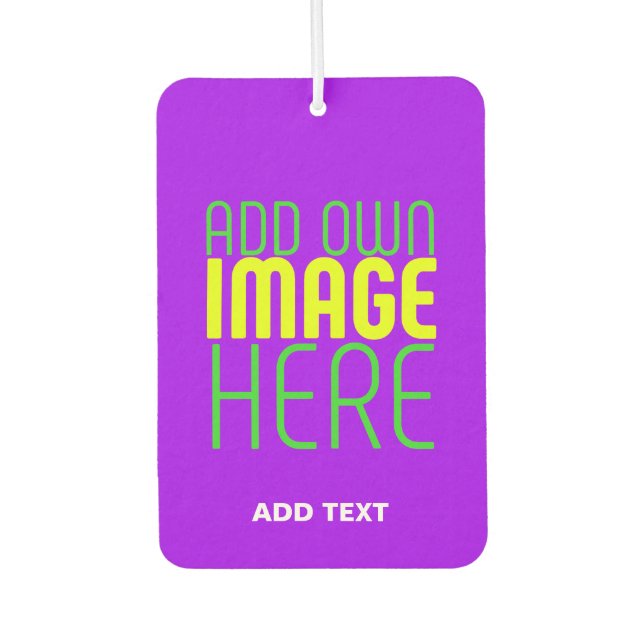 DÉSODORISANT POUR VOITURE MODÈLE DE TEXTE D'IMAGE VIOLET SIMPLE MODERNE (Devant)