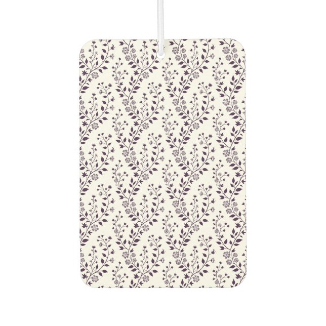 Désodorisant Pour Voiture Modern Boho Floral Pattern Plum White (Devant)