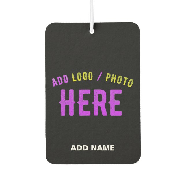 DÉSODORISANT POUR VOITURE MODERNE ET MODERNE PERSONNALISABLE NOIR VÉRIFIÉ (Devant)