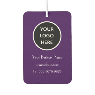 Désodorisant Pour Voiture Moderne minimaliste violet logo personnalisé QR Co
