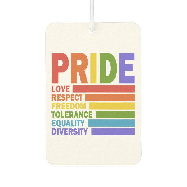 Désodorisant Pour Voiture Mois de la fierté LGBT (Devant)
