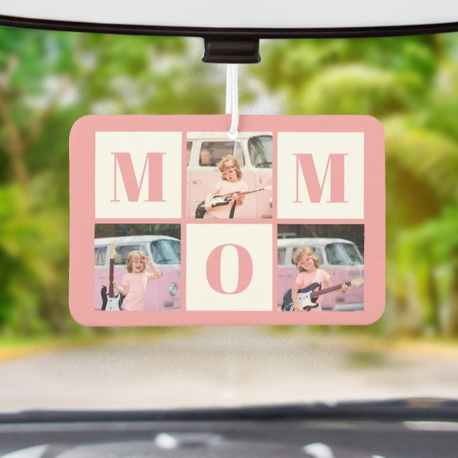 Désodorisant Pour Voiture Mom 3 Photo Collage Pink (Créateur téléchargé)