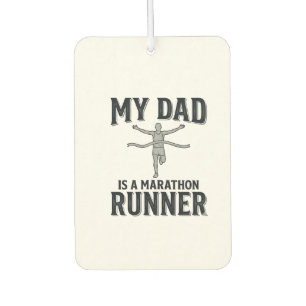 Désodorisant Pour Voiture Mon père est un coureur de marathon Vintage Shirt 