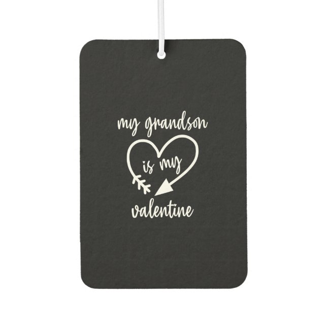 Désodorisant Pour Voiture Mon Petit-Fils Est Mon Saint Valentin. (Devant)