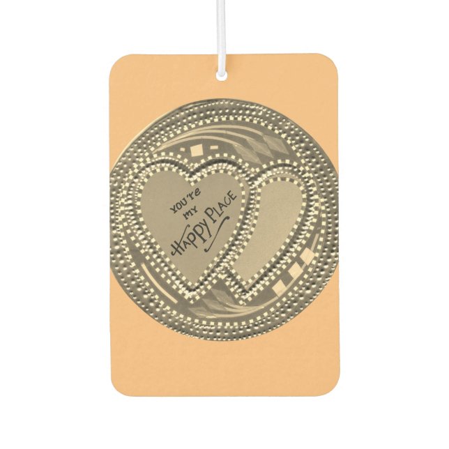 Désodorisant Pour Voiture Mon vrai amour Vous êtes mon endroit heureux (Devant)