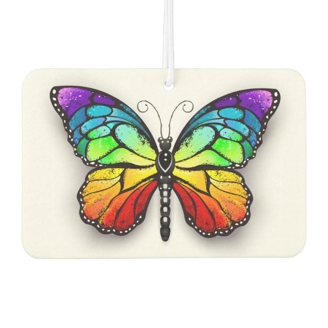 Désodorisant Pour Voiture Monarque papillon arc-en-ciel (Devant)
