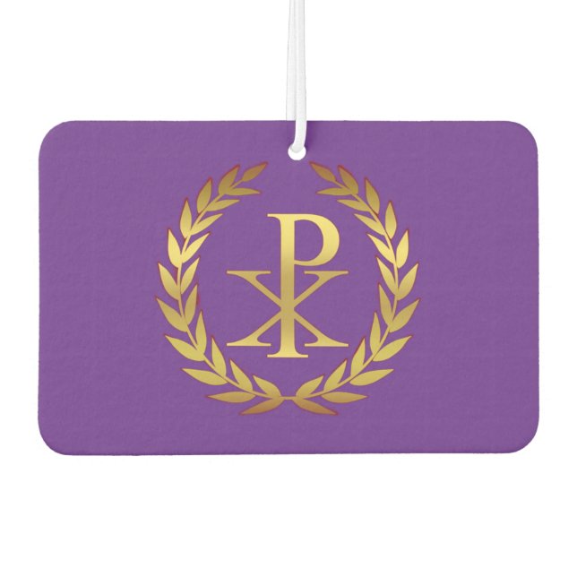 Désodorisant Pour Voiture Monogramme du Christ par Odoramentum (Devant)