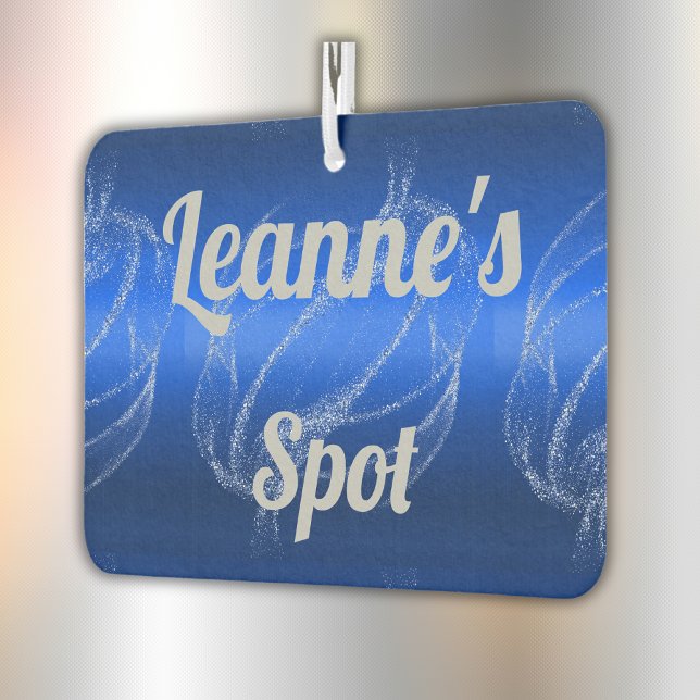 Désodorisant Pour Voiture Monogramme en métal brossé et Parties scintillant  (Créateur téléchargé)