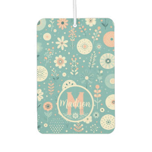Désodorisant Pour Voiture Monogramme Fleurs lunaires