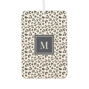 Désodorisant Pour Voiture monogramme rose Empreinte de léopard