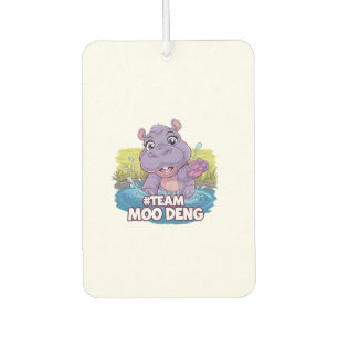 Désodorisant Pour Voiture Moo-Deng Baby Pygmy Hippo joli zoo drôle Long Slee