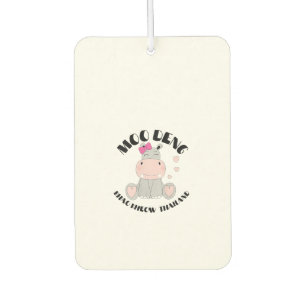 Désodorisant Pour Voiture Moo Deng Pygmy en Thaïlande - Le mignon bébé Hippo