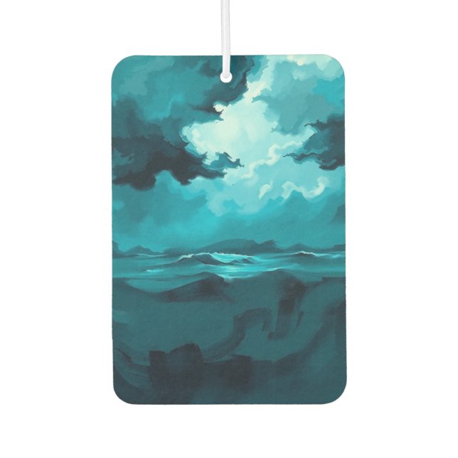 Désodorisant Pour Voiture Moody Ocean Waves Under Stormy Sky – Abstract Seas (Devant)