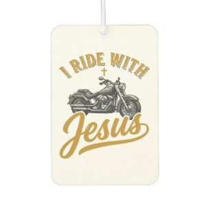Désodorisant Pour Voiture Motard Chrétien Je Roule Avec Jésus Vintage Moto