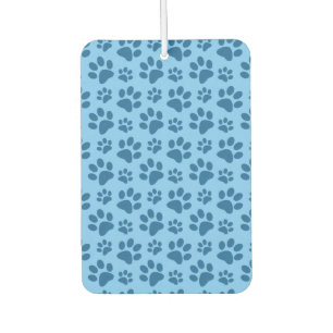 Désodorisant Pour Voiture Motif bleu en pastel d'empreinte de patte de chien