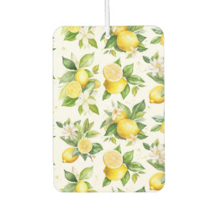 Désodorisant Pour Voiture Motif citron, Fleurs de citron, Feuilles, Citrus