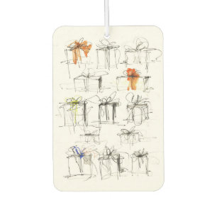 Désodorisant Pour Voiture Motif de boîtes-cadeaux Abstraites