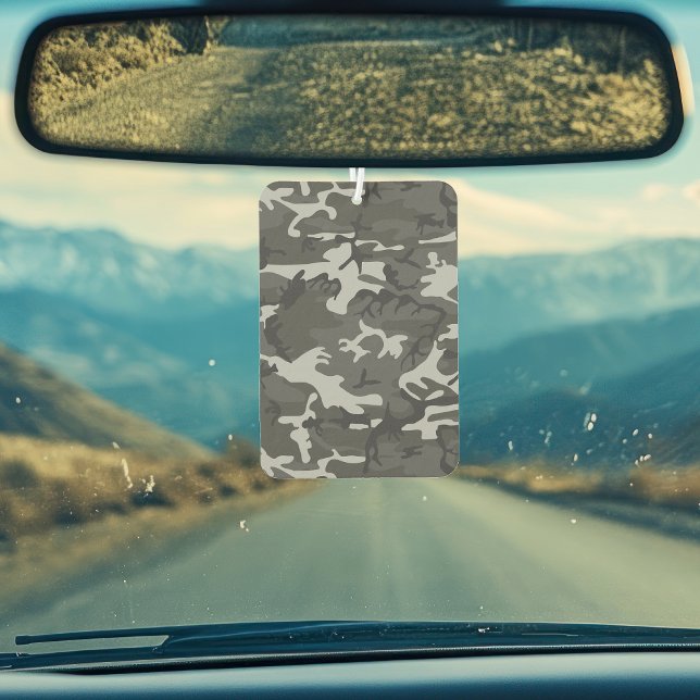 Désodorisant Pour Voiture Motif de Camouflage gris, Motif militaire, Armée (Créateur téléchargé)