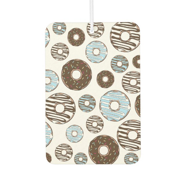 Désodorisant Pour Voiture Motif De Donuts, Donuts Bleus, Donuts Brown (Devant)