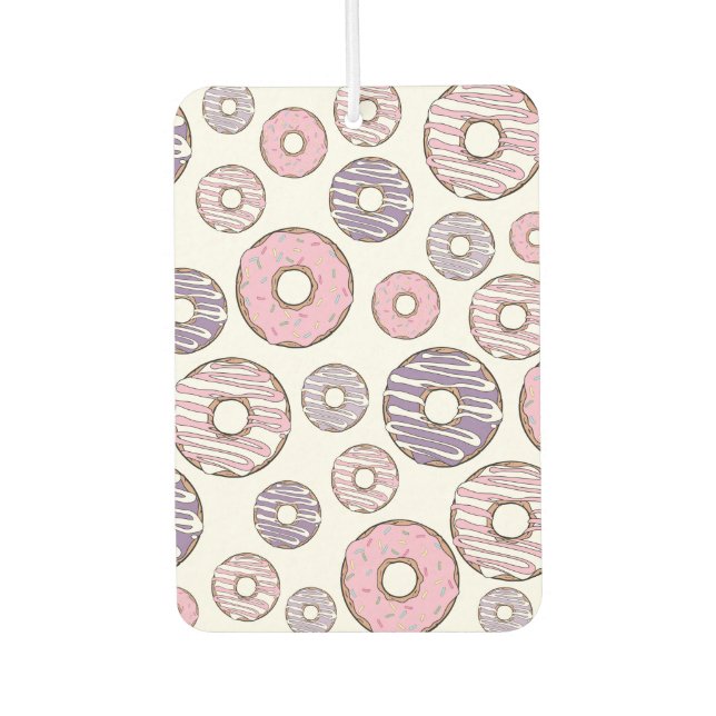 Désodorisant Pour Voiture Motif De Donuts, Donuts Roses, Donuts Violets (Devant)